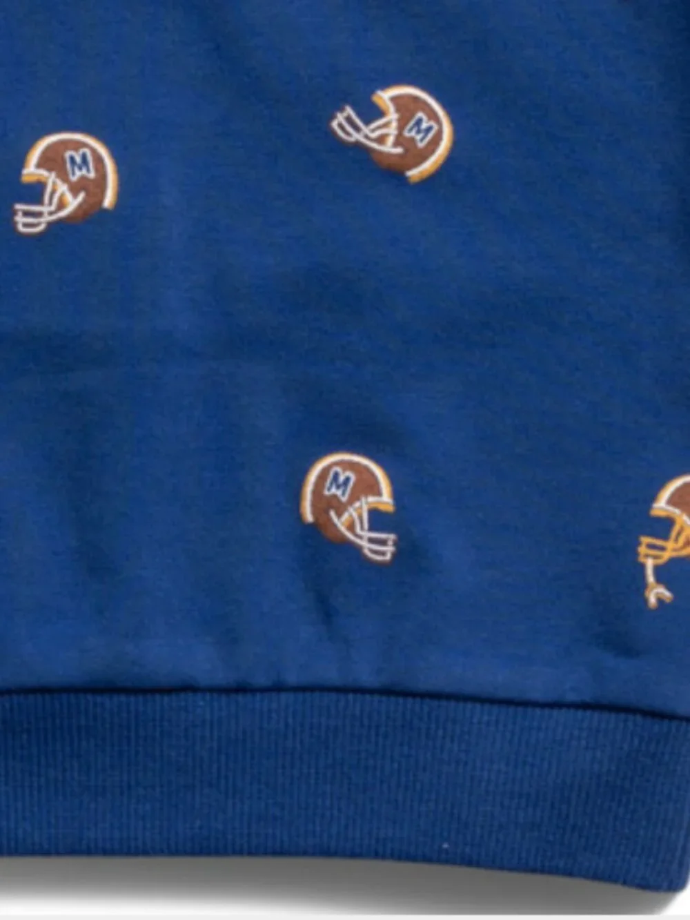 NWT MILES THE LABEL BOYS FOOTBALL HELMET PRINT ORGANIC COTTON JOGGER SET